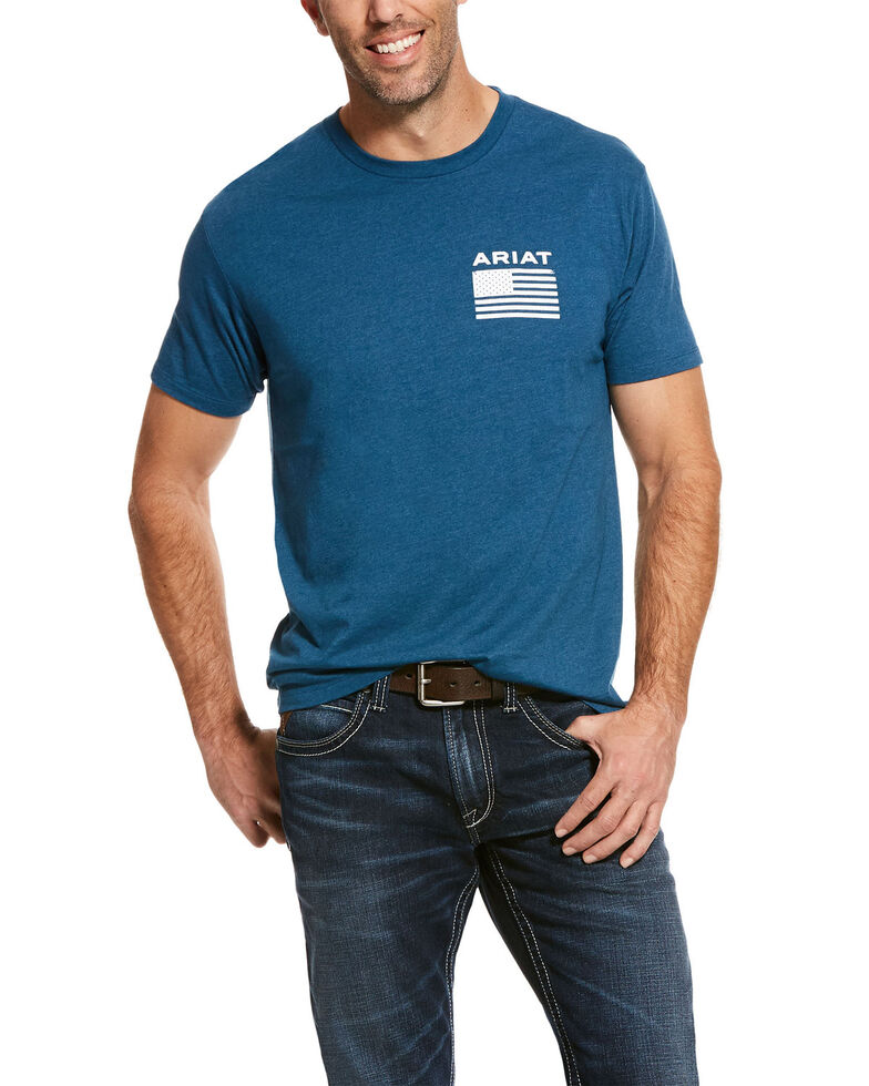 Ariat Men's Freedom Graphic T-Shirt , Blue, hi-res