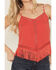 Image #3 - Idyllwind Women's Briarwick Jacquard Fringe Sleeveless Tank Top, Coral, hi-res