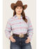 Image #1 - Ariat Women's Billie Jean Southwestern Print Shirt - Plus, Blue, hi-res