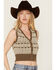 Image #2 - Sadie & Sage Women's Lovers Jacquard Vest, Brown, hi-res