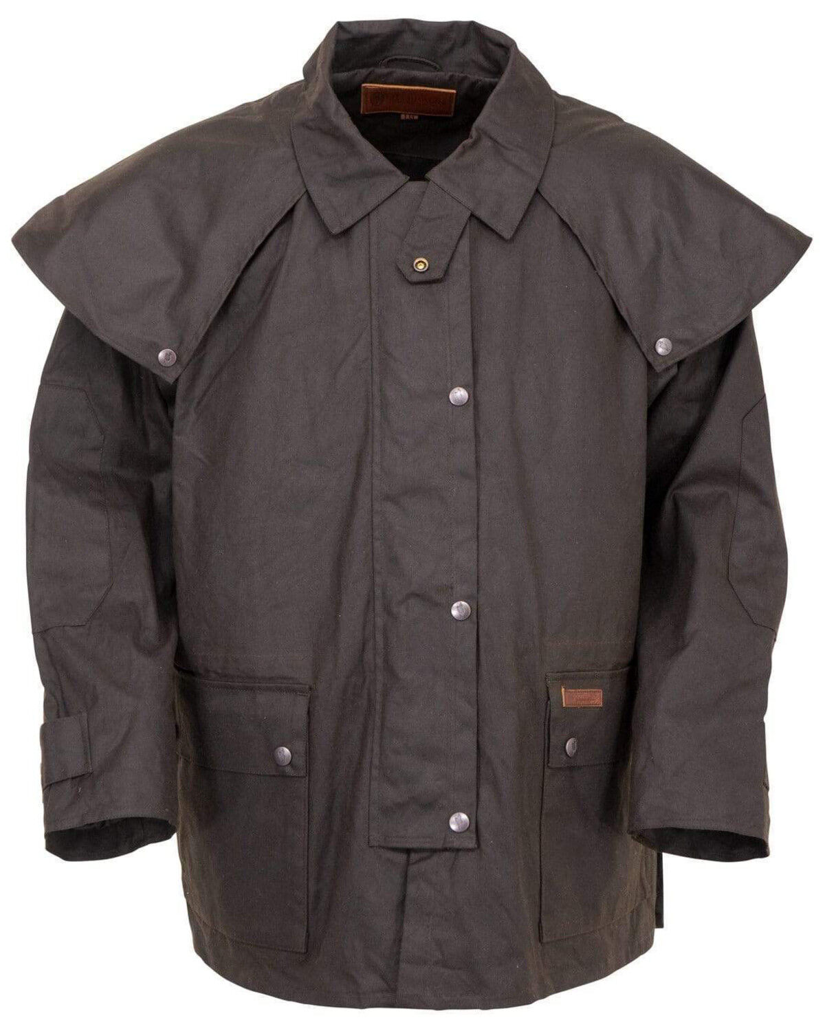 Image #1 - Outback Trading Co. Men's Short Oilskin Duster, Brown, hi-res
