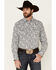Moonshine Spirit Men's Ricochet Paisley Print Long Sleeve Snap Western Shirt  , White, hi-res