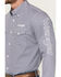 Image #3 - Wrangler Men's Geo Print Logo Long Sleeve Button-Down Western Shirt, Navy, hi-res
