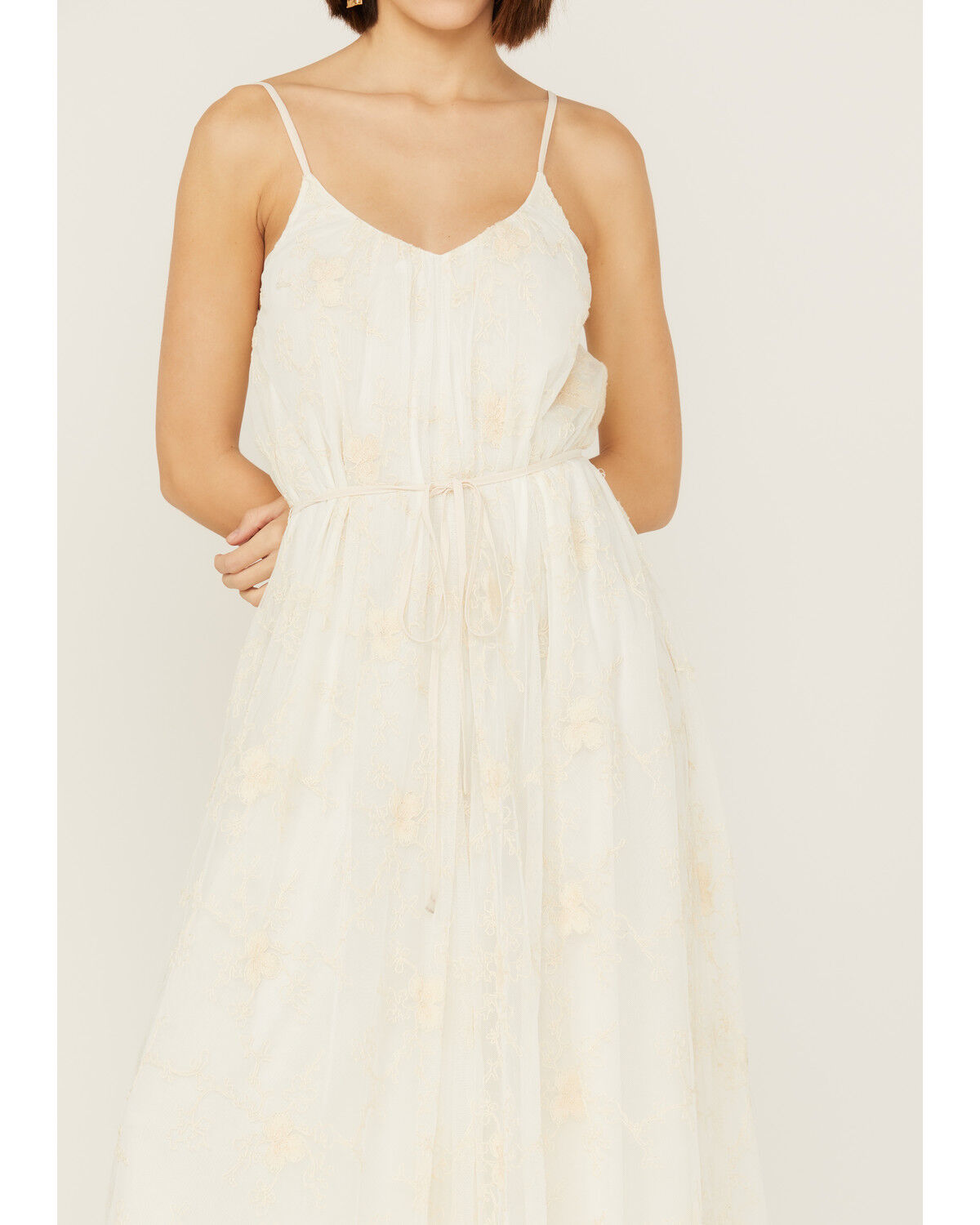 Image #3 - Wishlist Women's Sleeveless Lace Maxi Dress, Off White, hi-res