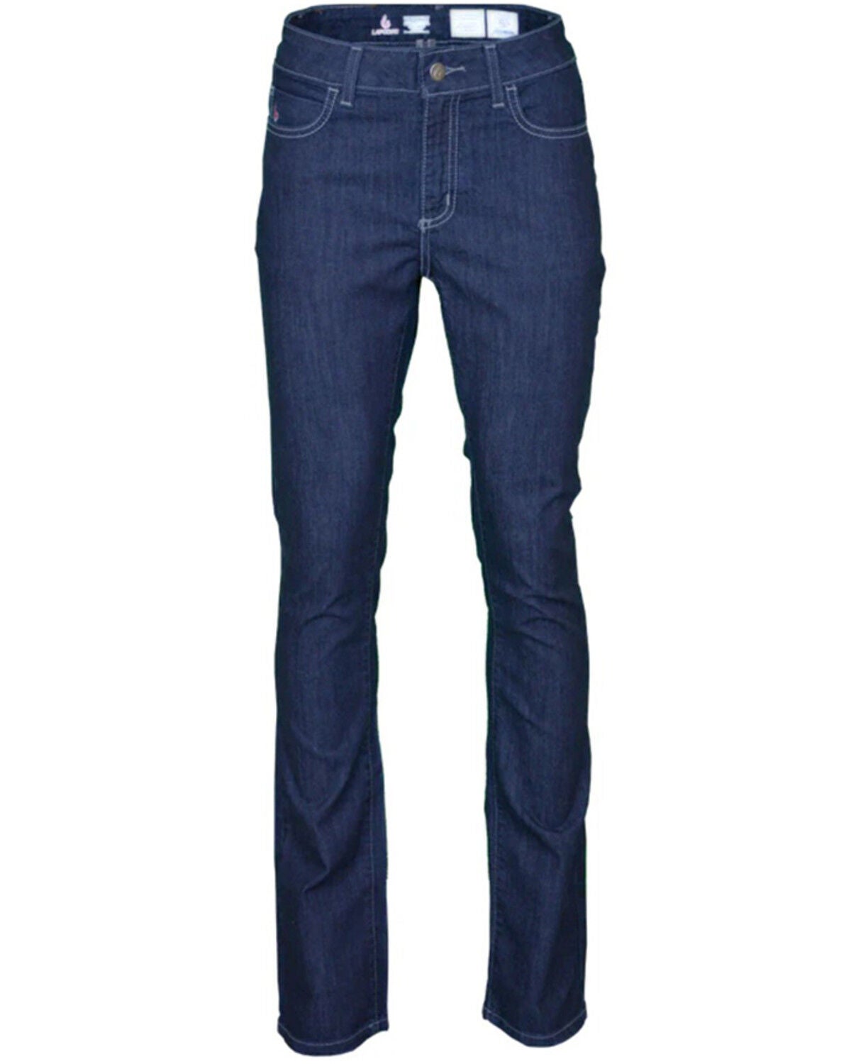 Image #1 - Lapco Women's FR Dark Wash Bootcut Comfort Stretch Denim Jeans, Blue, hi-res