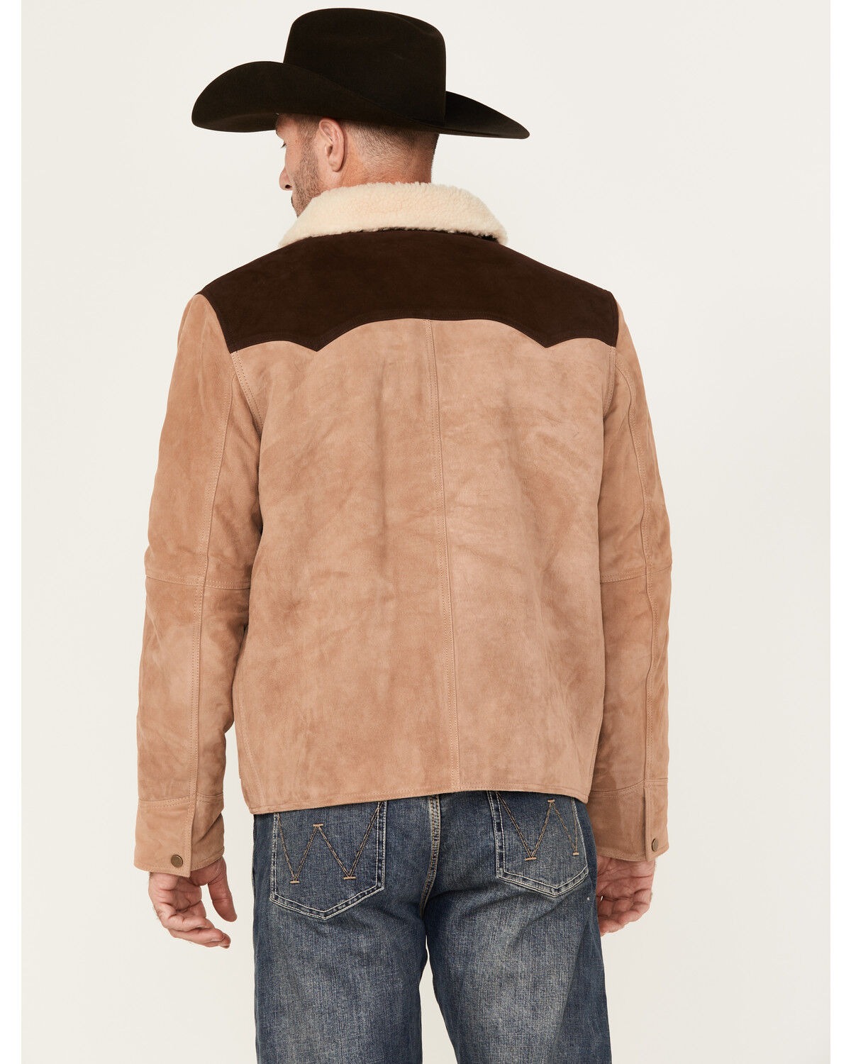 Image #4 - Scully Men's Color Block Suede Jacket, Beige, hi-res
