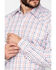 Image #3 - Stetson Men's Small Plaid Print Snap Long Sleeve Western Shirt, Orange, hi-res