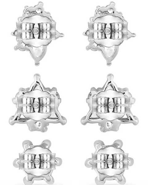 Image #2 - Montana Silversmiths Women's Crystal Stud Earrings Set - 3-Piece, Silver, hi-res