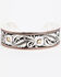 Image #1 - Montana Silversmiths Women's LeatherCut Tri-Colored Floral Cuff Bracelet, Silver, hi-res