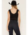 Image #4 - Shyanne Women's Solid Lace Fitted Tank Top, Black, hi-res