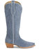Image #2 - Tony Lama Women's Derby Liz Tall Western Boots - Snip Toe, Light Blue, hi-res