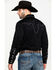 Image #2 - Scully Men's Embroidered Long Sleeve Snap Western Shirt , Black, hi-res