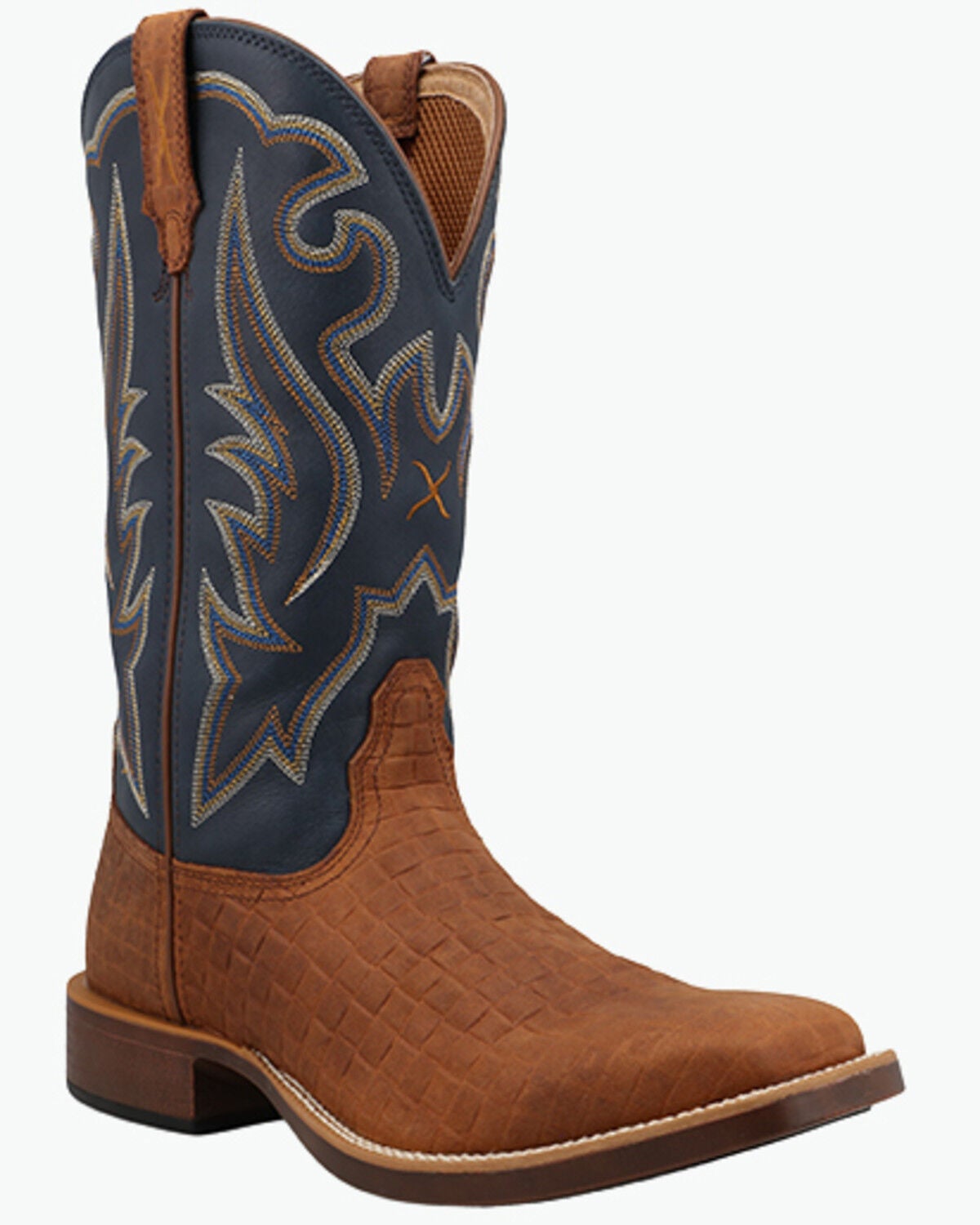 Twisted X Men's Top Hand Performance Western Boots - Broad Square Toe, Chestnut, hi-res