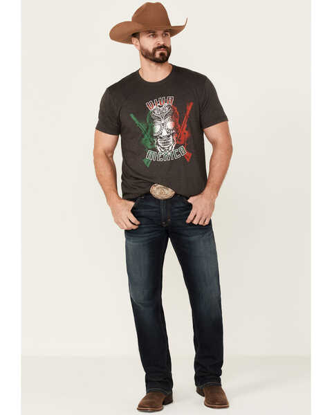 Image #2 - Cody James Men's Viva Mexico Muertos Skull Graphic Short Sleeve T-Shirt , Black, hi-res