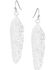Image #2 - Montana Silversmiths Women's Love You More Feather Earrings, Silver, hi-res