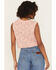 Image #4 - Shyanne Women's Metallic Cinch-Front Sweater Tank, Light Pink, hi-res