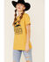 Ali Dee Women's Whoa There Cowboy Graphic Tee , Dark Yellow, hi-res