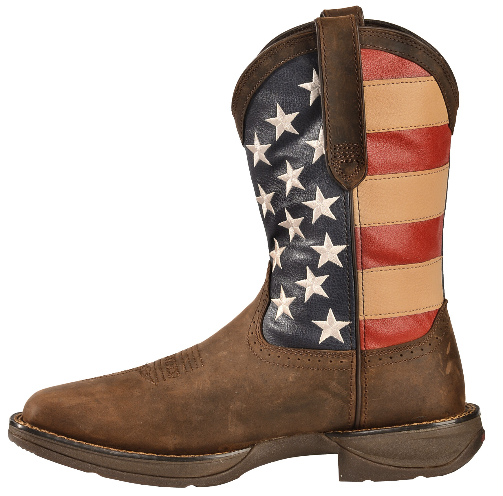 American Flag Cowboy Boots - Square Toe 