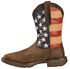 Durango Men's Rebel American Flag Western Boots - Broad Square Toe, Brown, hi-res