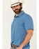 Image #2 - Wrangler Men's Solid Short Sleeve Performance Polo, Blue, hi-res
