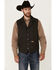 Image #1 - Powder River Outfitters Men's Montana Striped Wool Vest, Dark Brown, hi-res