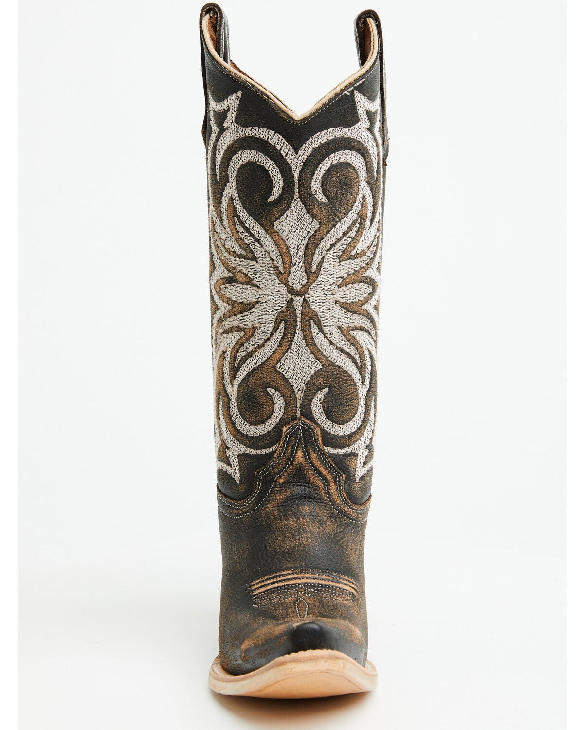 Image #4 - Circle G Women's Embroidered Tall Western Boots - Snip Toe, Brown, hi-res