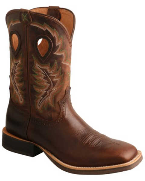 Twisted X Men's Top Hand Western Boots - Broad Square Toe, Tan, hi-res