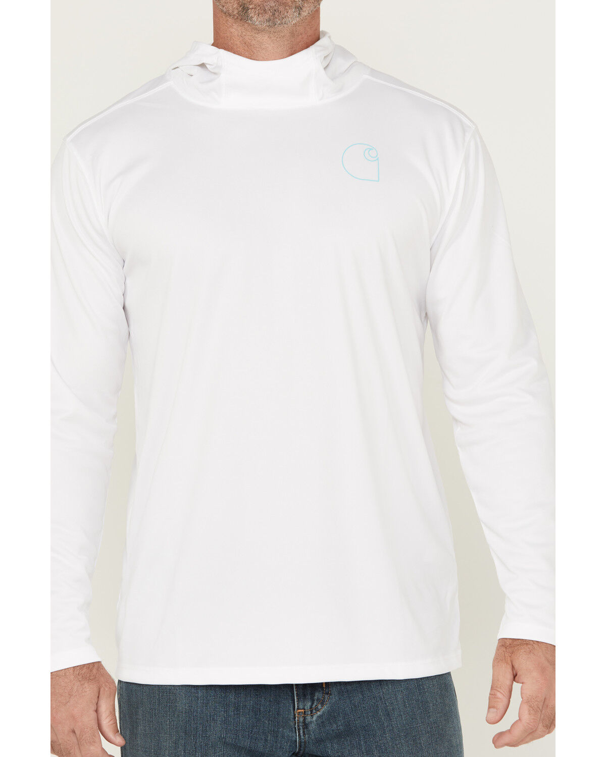 Image #3 - Carhartt Men's Force Sun Defender Lightweight Hooded T-Shirt, White, hi-res