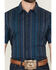 Image #3 - RANK 45® Men's Texas Ranger Striped Print Short Sleeve Button-Down Stretch Western Shirt, Blue, hi-res