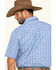 Rough Stock By Panhandle Men's Devlin Dobby Plaid Short Sleeve Western Shirt , Blue, hi-res