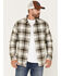 Image #1 - Flag & Anthem Men's Esparto Herringbone Long Sleeve Button Down Flannel Shirt, White, hi-res