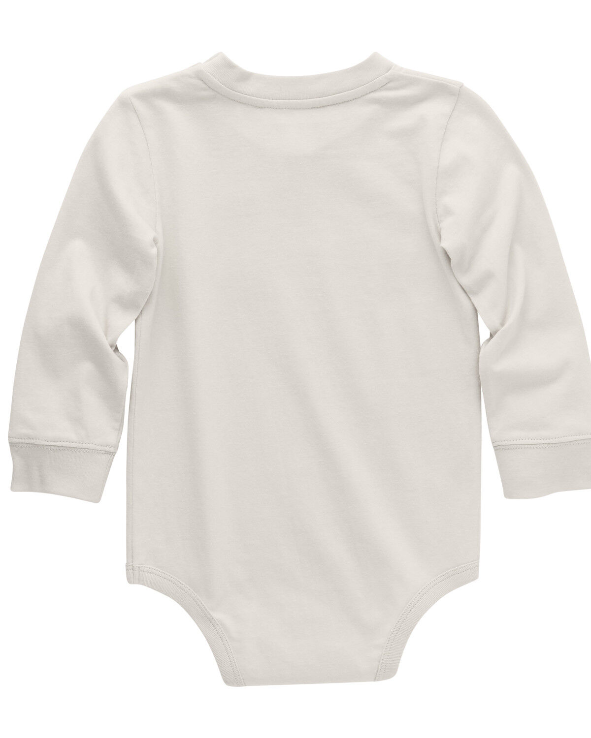 Image #2 - Carhartt Infant Girls' Long Sleeve Pocket Onesie, Cream, hi-res