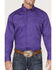 Roper Men's Solid Amarillo Collection Long Sleeve Western Shirt, Purple, hi-res