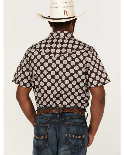 Image #4 - Cody James Men's Kingsland Medallion Print Short Sleeve Snap Western Shirt , Multi, hi-res