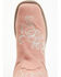 Image #6 - Shyanne Girls' Little Lasy Floral Embroidered Leather Western Boots - Broad Square Toe, Pink, hi-res