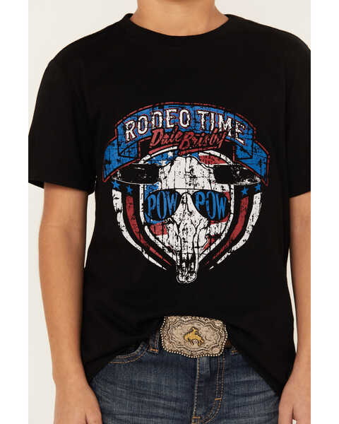 Image #3 - Rock & Roll Denim Boys' Dale Brisby Rodeo Time Short Sleeve Graphic T-Shirt, Black, hi-res
