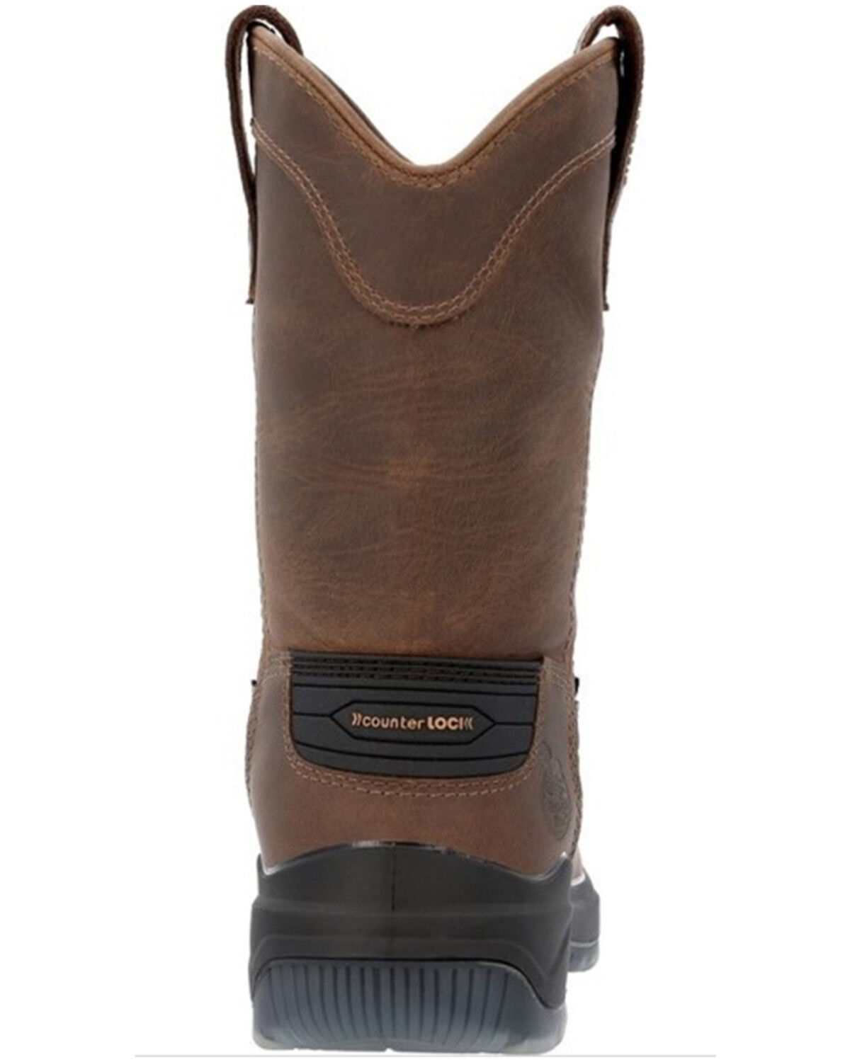 Image #5 - Georgia Men's Flxpoint Ultra Waterproof Wellington Pull On Work Boot - Composite Toe, Black/brown, hi-res