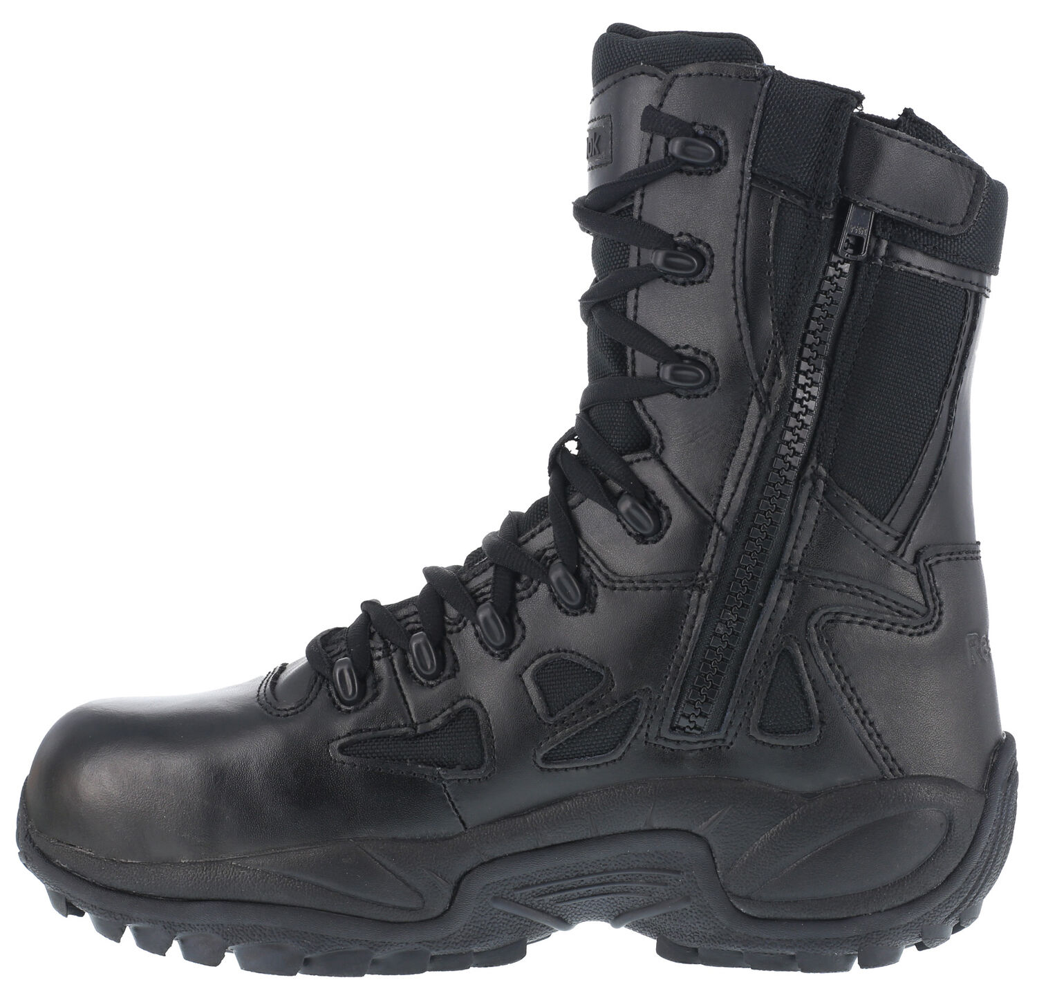 Image #4 - Reebok Women's 8" Side-Zip Rapid Response Tactical Boots - Soft Toe, Black, hi-res