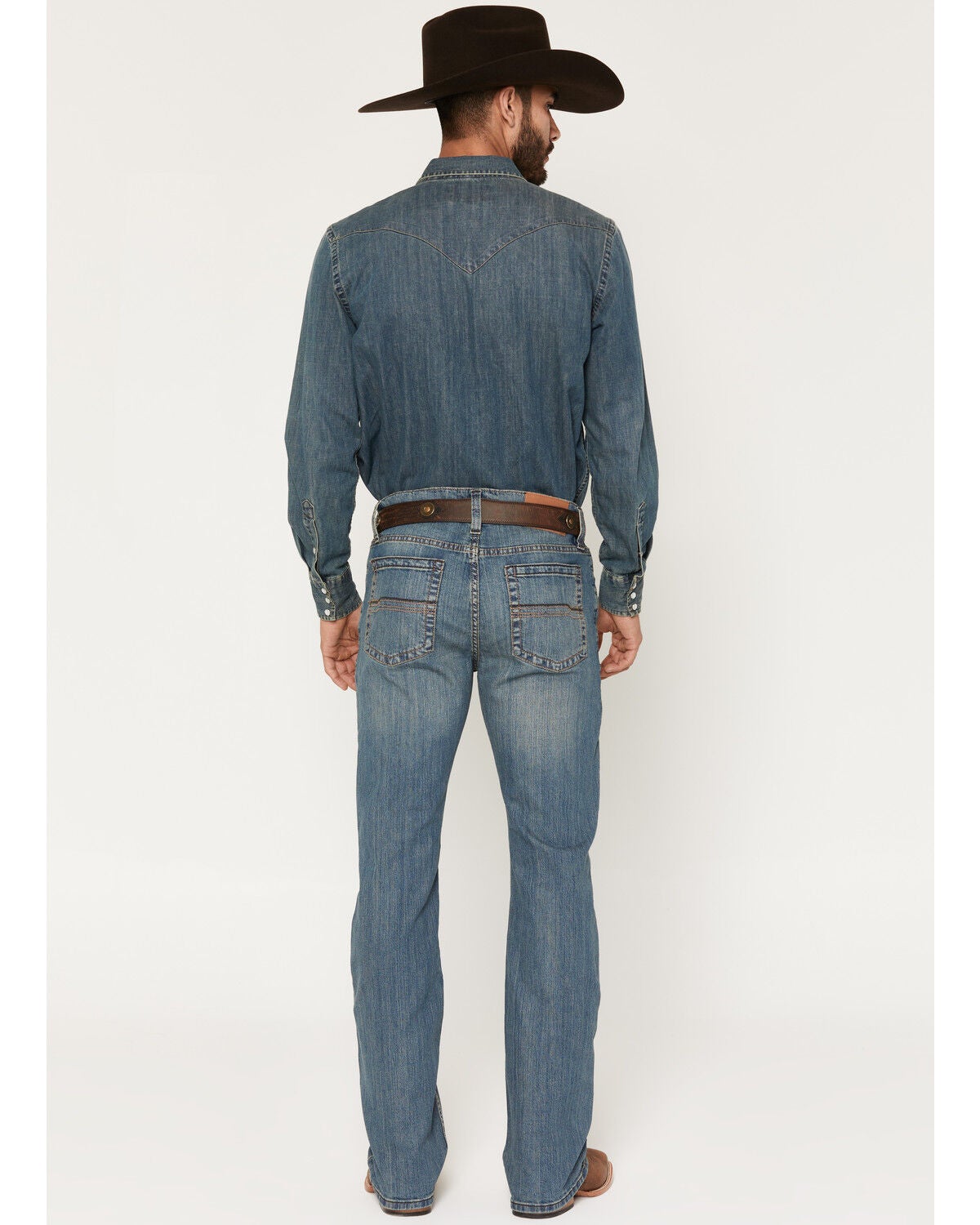 Image #3 - Cody James Men's Bozeman Wash Wyatt Slim Bootcut Stretch Denim Jeans, Indigo, hi-res
