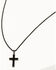 Image #2 - Cody James Men's Matte Black Inlay Cross Necklace , Black, hi-res