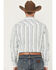 Image #4 - Cinch Men's Striped Long Sleeve Snap Western Shirt, White, hi-res