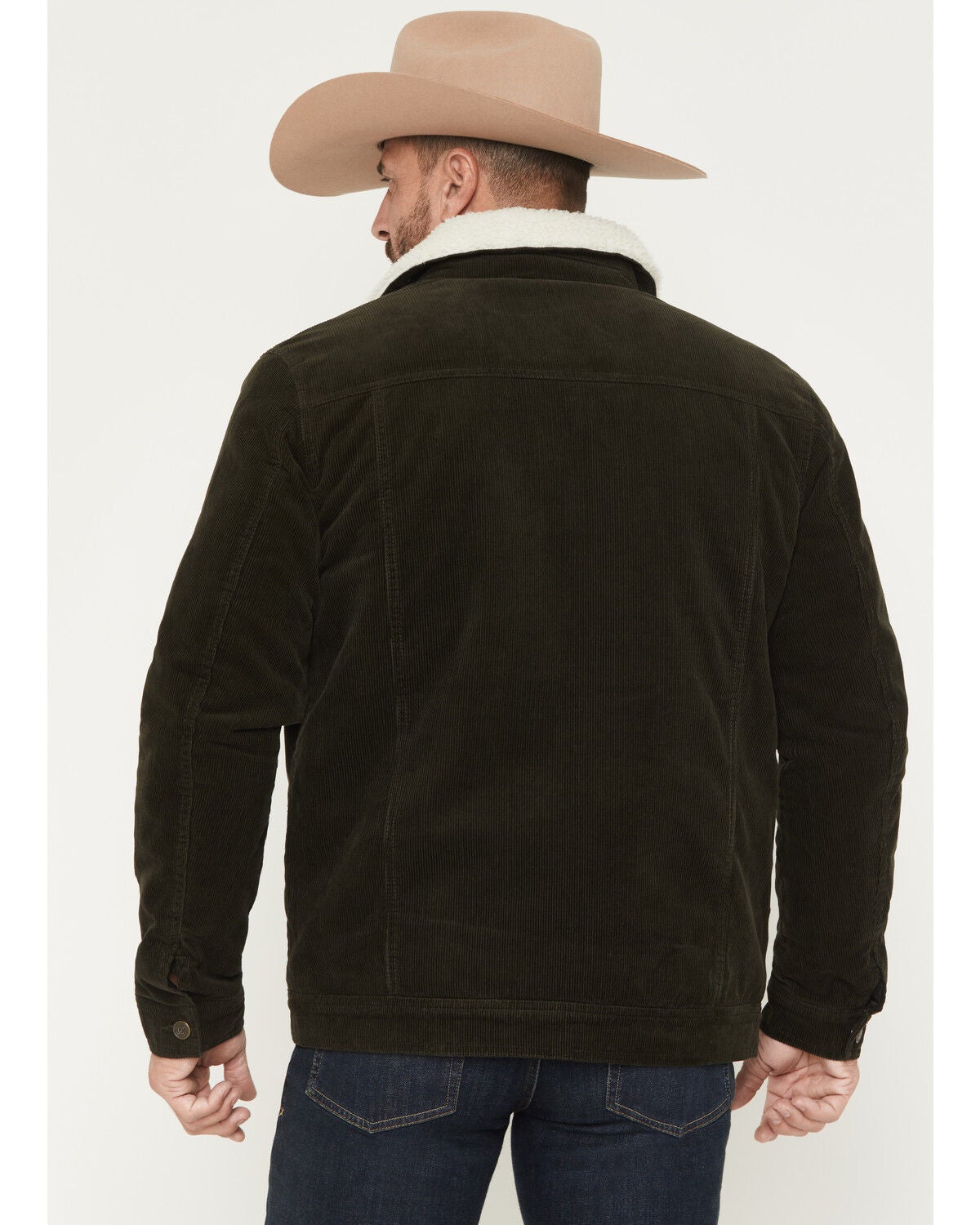 Image #4 - Cody James Men's Ozark Sherpa Lined Corduroy Jacket, Green, hi-res