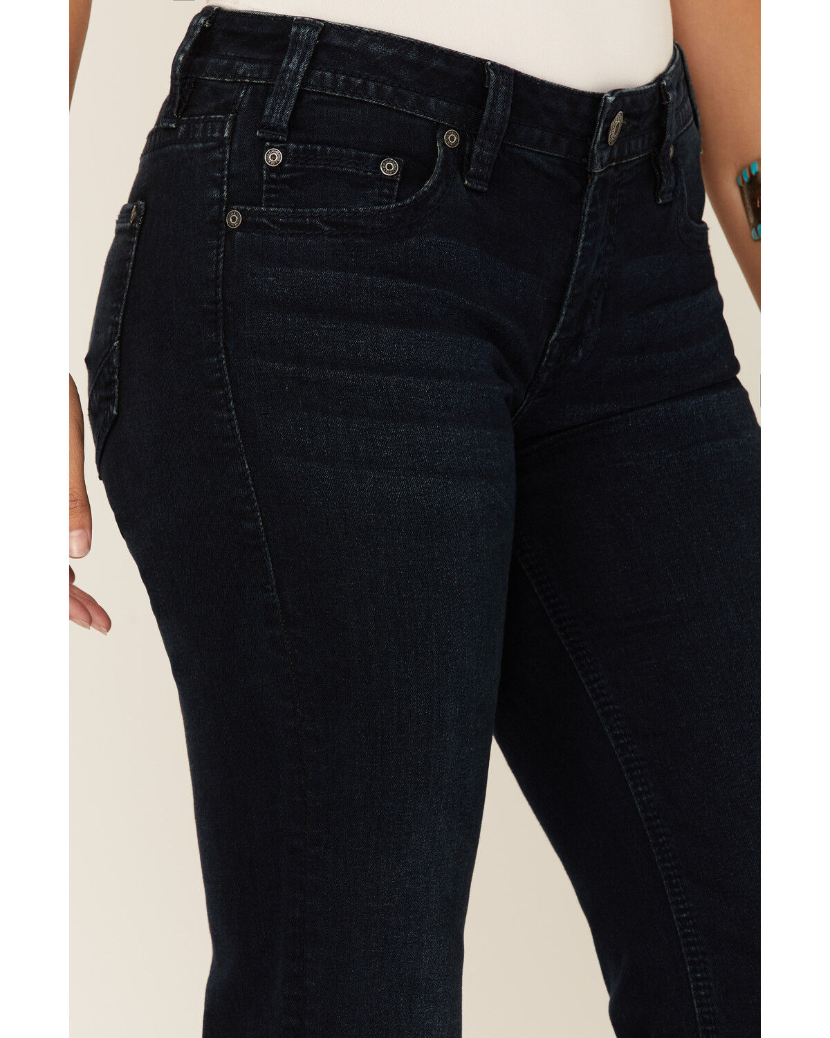 Image #2 - Rock & Roll Denim Women's Dark Mid Rise Trousers, , hi-res