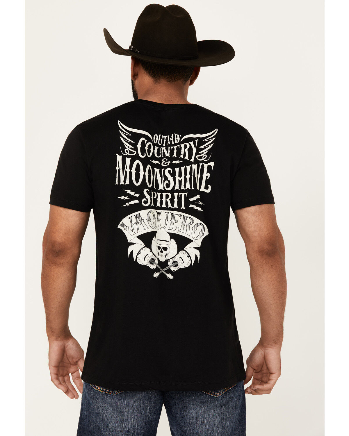 Image #1 - Moonshine Spirit Men's Vaquero Short Sleeve Graphic T-Shirt, Black, hi-res
