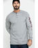 Ariat Men's FR Liberty Logo Long Sleeve Work Shirt - Big, Silver, hi-res