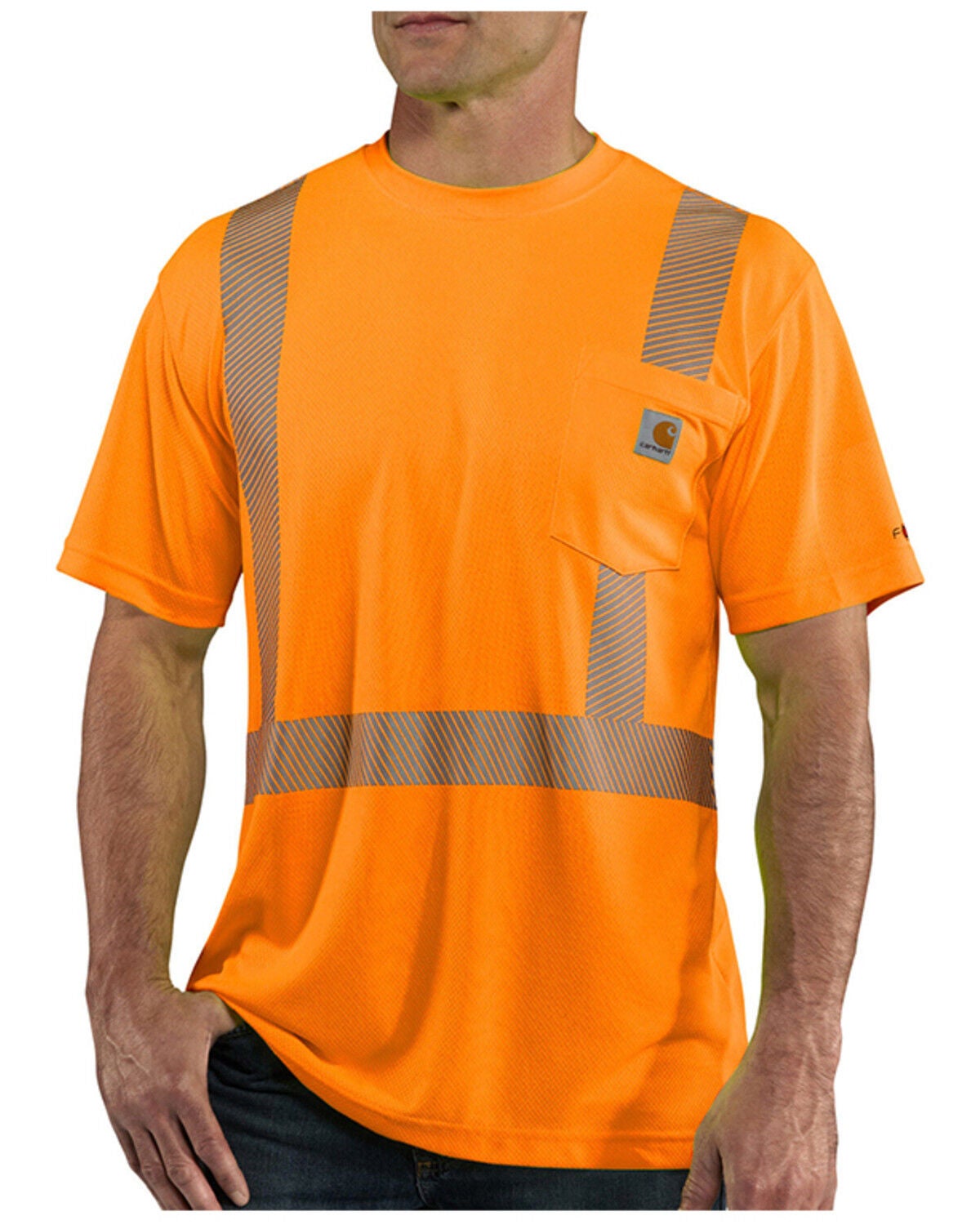 Image #4 - Carhartt Force High-Vis Short Sleeve Class 2 T-Shirt, Orange, hi-res