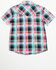 Image #3 - Cody James Toddler Boys' Steerhead Plaid Print Short Sleeve Snap Western Shirt, Navy, hi-res