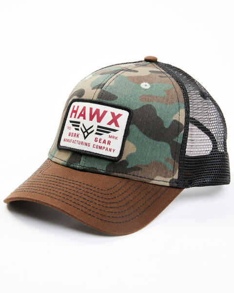 Hawx Men's Camo Recreation Logo Patch Mesh-Back Ball Cap , Camouflage, hi-res