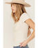 Image #2 - Wild Moss Women's Crochet Ribbed Knit Top, Ivory, hi-res