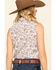 Rough Stock by Panhandle Women's Wimberly Vintage Print Sleeveless Western Shirt , Ivory, hi-res